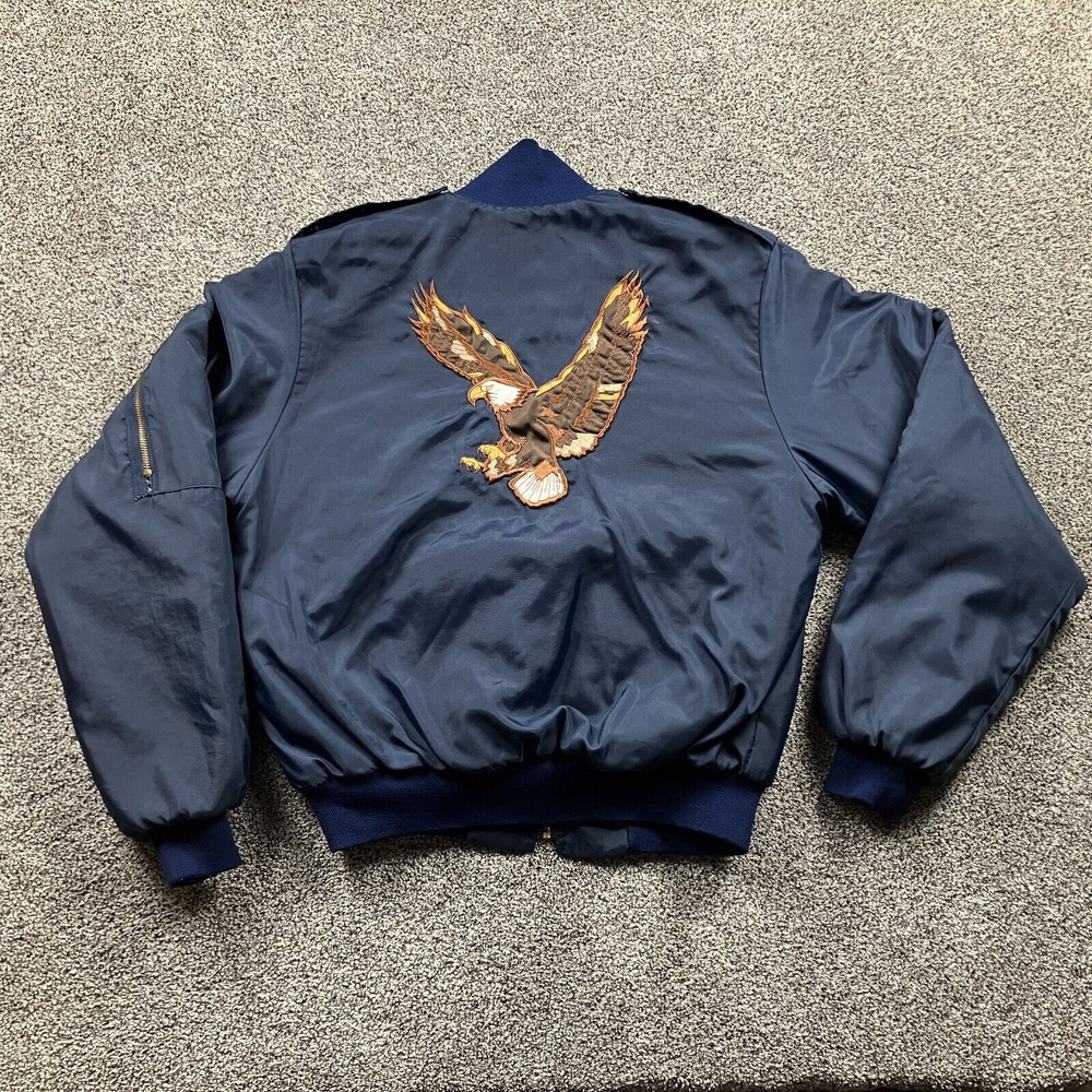 Vintage Artex Military Jacket Mens Medium Air Force American Eagle‎ USA Quilted